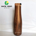 Hot sale Peach grain pattern 600ml doulbe wall stainless steel vacuum sports bottle with silicone carrying rope